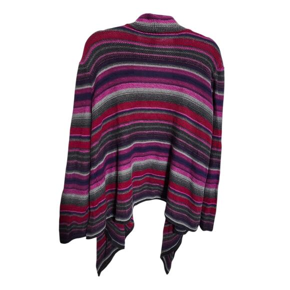Lauren Ralph Lauren Cardigan Women Plus Size 2X Striped Open Front Aztec Boho - Picture 5 of 8